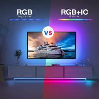 Tiras LED RGBIC WS2812B 3M DC 5V Con Control Remoto Bluetooth APP Para Decoración De Habitación Sala De Estar TV PC Luz Atmosférica - details 6