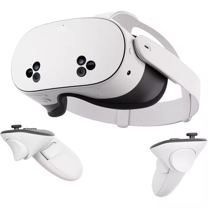 Gafas de realidad virtual - Meta Quest 3s, 128 GB, 8GB RAM, Snapdragon XR2 Gen 2, 1832×1920p, 2.5h Autonomía, Blanco - 1
