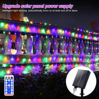 Luces Solares De Red 1pc Jardín Pared Techo 8 Modos Control Remoto Auto Encendido/Apagado Exterior Luces Twinkle Para Patio - details 18