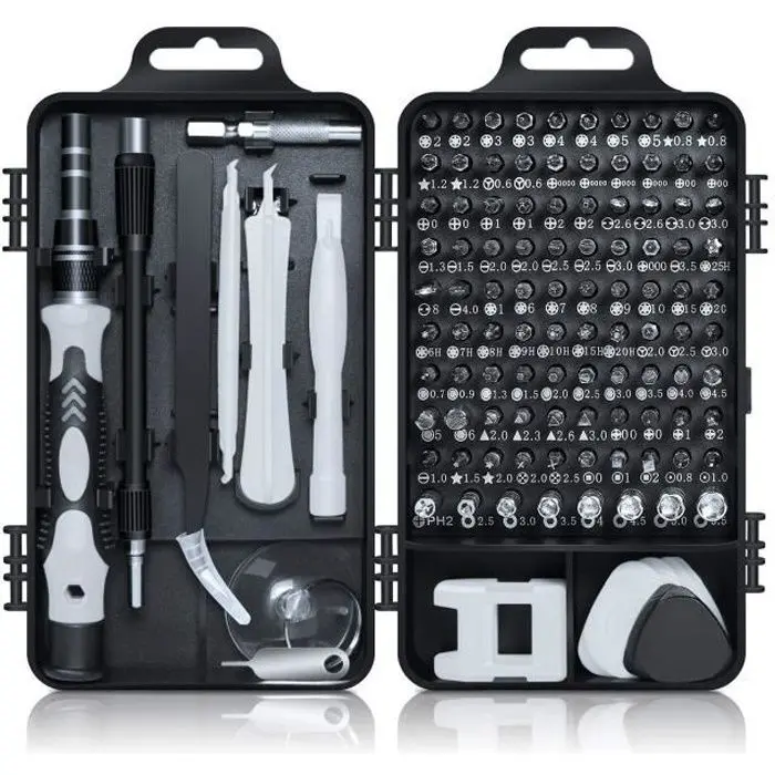 Juego de detornilladores de precisión mini 115 en 1, Caja Pequeña, deslorillador Torx, desmontaje de equipo portátil - 1