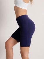 Shorts De Cintura Alta 2XXL Para Mujer En 16 Colores Estilo Fitness Con Bolsillos Y Compresión Ropa Deportiva Casual De Verano Nylon - details 32