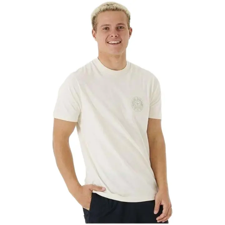 Camiseta de Manga Corta Rip Curl Stapler Tee para hombre en color blanco - 1