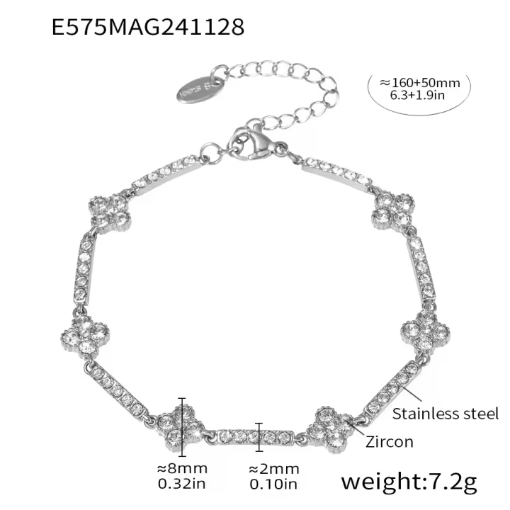Pulsera de cadena de acero inoxidable de arce con baño de oro alrededor, pulsera portátil, joyería de lujo, mujer - 1