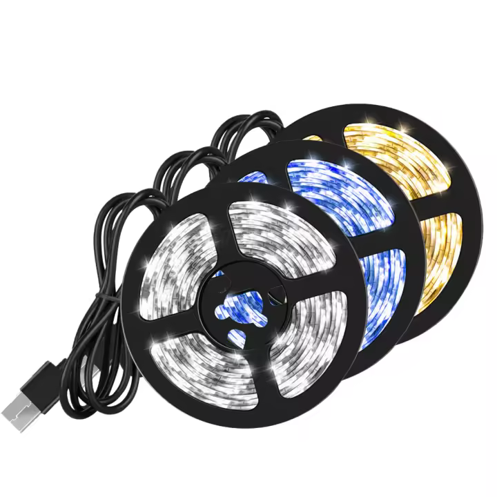 Luces LED De Tira USB 5M Para Decoración De Habitaciones Aesthetic Navidad Armarios Cocina TV Luz Ambiental Neón Lámparas De Pared - 1