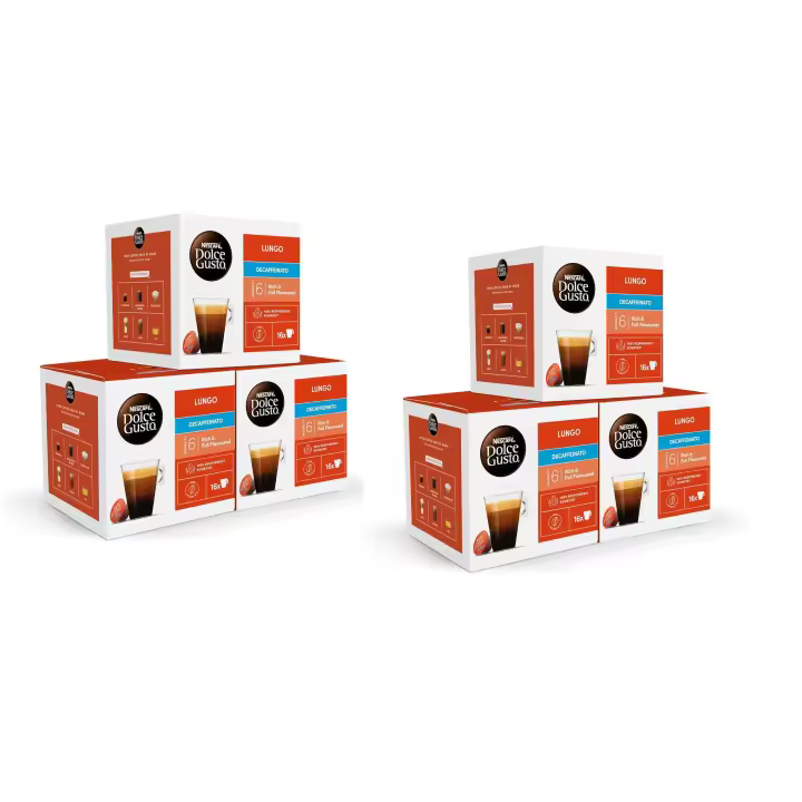 Lungo descafeinado NESCAFÉ Dolce Gusto, 96 cápsulas ( pack  6 x 16) - 1