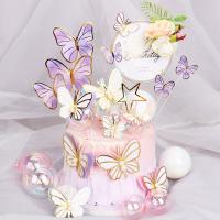 Topper De Pasteles De Mariposa Con Lentejuelas Para Cumpleaños De Princesa Decoración De Fiesta De Boda Para Niñas - details 5