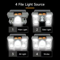 Linterna Frontal LED Recargable Con Batería 18650 Fuerte Para Camping Aventura Pesca Luz De Cabecera Impermeable Con Modos Alto/Medio/Bajo - details 5
