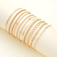 Juego De 11 Pulseras De Color Oro Punk Para Mujer Con Diseño De Corazón Y Cadena Cubana Pulsera Bohemia Moda Joyería Regalo - details 2