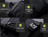 Bolso bandolera Pequeño, Bolso Cruzado para el pecho, Bolso de hombro para hombre y mujer, Bolso Cruzado resistant al agua para hombre, para Corredores, entrenamiento, senderismo, cycling, Viajes (20) - details 4