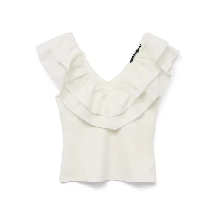 Vero Moda Top Mujer VMANE SL FRILL SHORT TOP JRS GA - 1