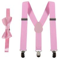 Conjunto De Suspenders Y Corbata Para Niños Accesorios De Boda Ajustables Para Niños Y Niñas Moda Infantil Polyester - details 5