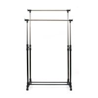 Perchero de Pie con Ruedas, Acero Inoxidable, DOBLE 80x43x90 a 160 cm, Perchero de Ropa Burro, Estructura Metalica Extensible, Organizador de Perchas y Ropa - details 8