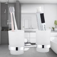 Organizador De Baño Moderno Soporte De Dientes En Pared Copo De Nieve De Vidrio Armario De Dientes Herramientas De Lavabo - details 3