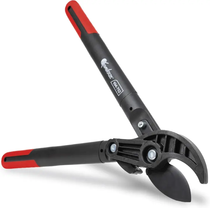 KAMIKAZE KM752 Tijera de Dos manos para Poda de Arboles. Corta ramas con Sistema Multiplicador de Fuerza. Tijera de Poda para Madera con Mangos Ergonómicos Ideal para Ramas de 28mm. Longuitud 46cm - 1