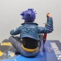 Figura De Colección Dragon Ball Torankusu Super Saiyan 14cm Postura Sentada Estatua Anime Decoración De Escritorio Juguetes Para Adultos - details 5