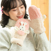 Guantes De Moda Para Mujer Otoño Invierno Con Peluche Lamiado Diseño Simple Y Divertido Talla Unica Color Sólido Calidad Superior - details 3