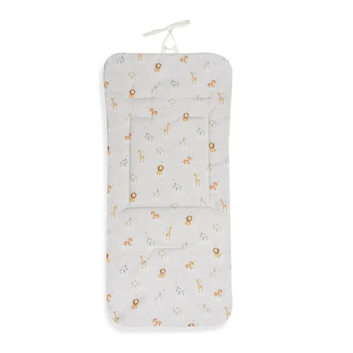 Colchoneta Reversible Nido de Abeja + Animalitos, Estampado, Color Petróleo, 100% Algodón, Don Algodón - 1