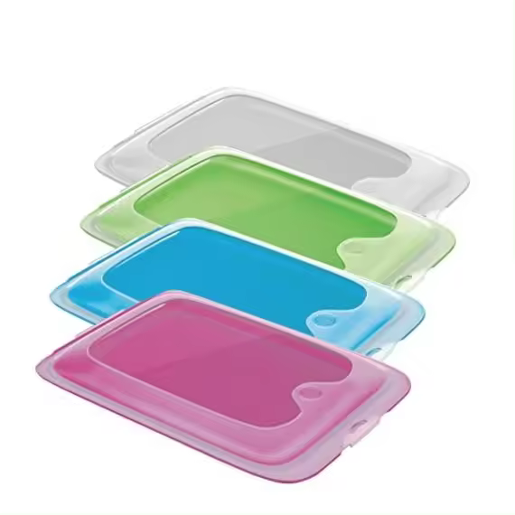 STARLEY-Set de 4 Recipientes Porta Embutidos y Alimentos,Caja de embutidos fresca,reutilizable, apilable, Ahorrador de Espacio,Organizador Nevera - 1