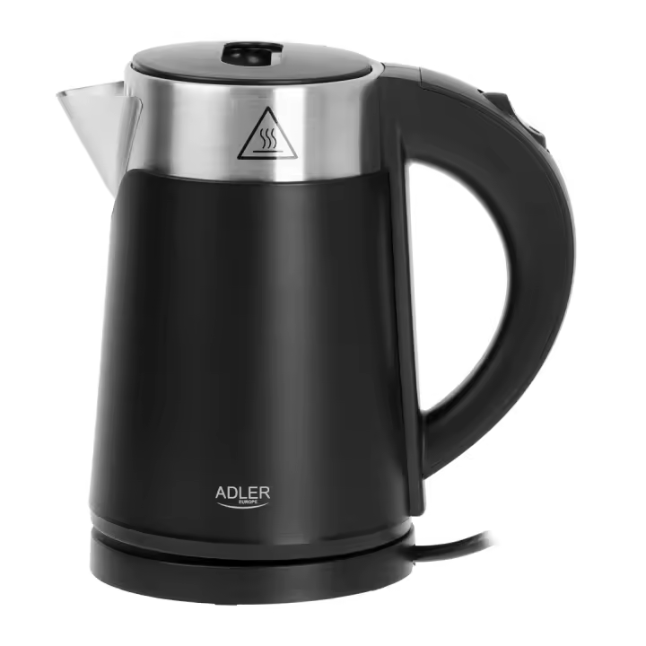 Adler AD 1372B tetera eléctrica 0,6 L 800 W Negro, Metalizado - 1