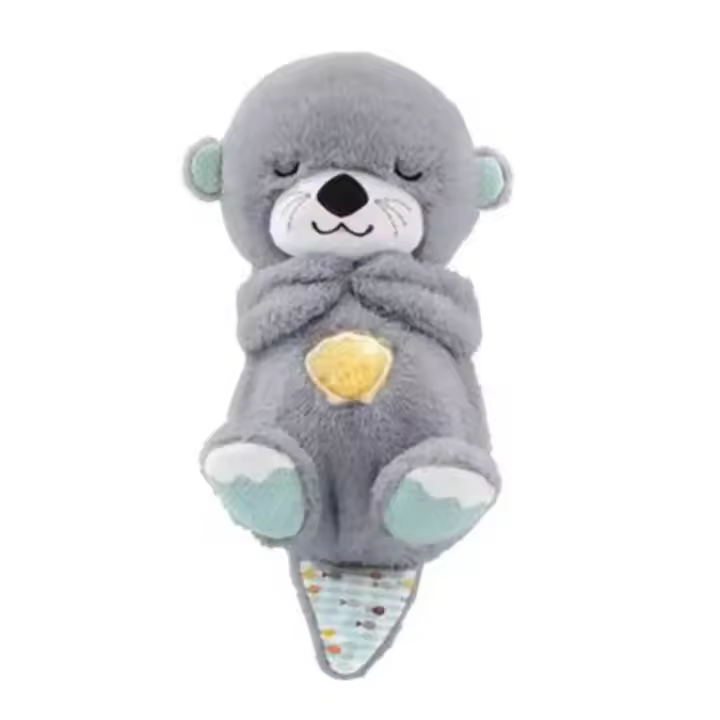 Muñeco De Peluche Para Niños Oso Respiratorio Soothing Para Dormir Compañero De Sueño Con Música Y Luz Almohada De Compromiso Juguetes De Peluche - 1
