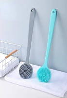 Cepillo De Baño De Silicona Doble Cara Con Mango Largo Limpieza Corporal Masaje Exfoliación Higiénica Ambientalmente Amigable - details 0