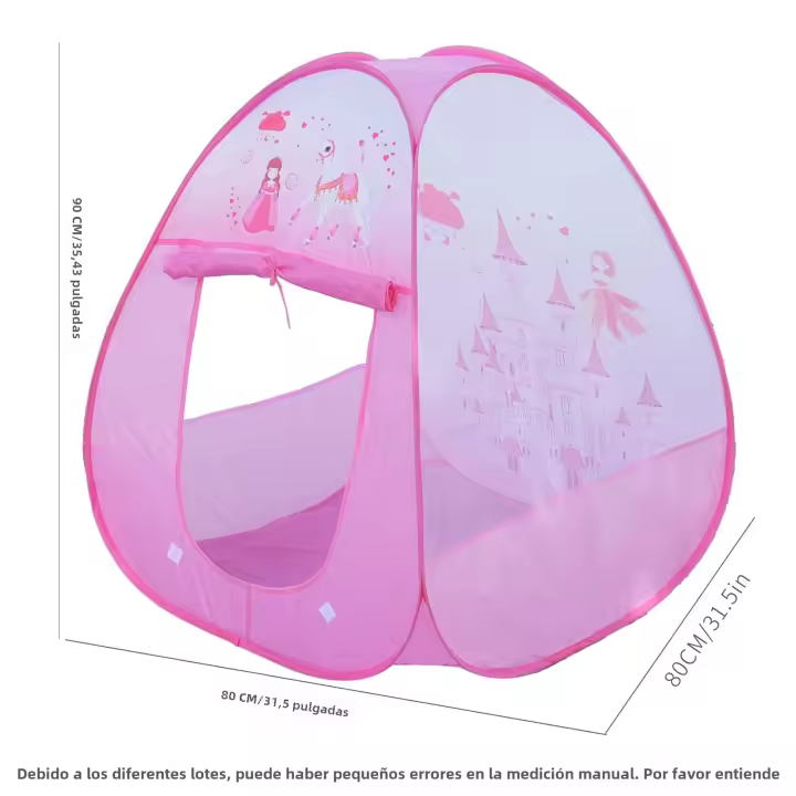 Carpa Para Niños Plegable Y Portátil Casa De Juguete Grande Para Princesa Y Príncipe Castillo Exterior Juguete Para Niños Regalo - 1