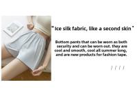 Pantalones De Pijama Para Mujer En Seda Helada Verano Leggings Delgados Transpirables Talla Grande Shorts Blancos Pantalones De Dormir Para Dama - details 2