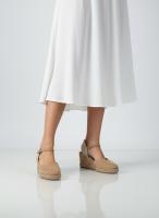 Calzados soraia, Alpargatas de Cuña con Plataforma para Mujer - Sandalias de Esparto con Tira al Tobillo, Punta Cerrada y Acabado en Gamuza Sintética - Calzado Cómodo de Verano Estilo Boho Chic - details 20