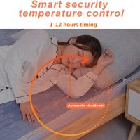 Manta eléctrica de franela 180x150cm con ajuste inteligente de temperatura, interruptor temporizador inteligente, control dual para dos personas - details 3