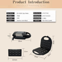 Máquina para hacer waffles multifunción 3 en 1, máquina eléctrica para hacer galletas y pasteles de nueces, adecuada para 12 piezas de pastel de galletas de nueces, sartén antiadherente, productos adecuados: pastel de nueces, pan de desayuno, waffles de n - details 1