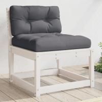 vidaXL Sofá de jardín con cojines madera impregnada de pino en color Impregnado natural/Marrón cera/Pino natural y más | acolchados duraderos para sofás de jardín terraza exterior - details 3