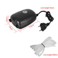 Mini Compresor De Oxígeno Para Acuario Con Enchufe EU Doble Salida Bomba De Oxigenación Para Tanque De Peces Suministros De Acuario - details 8