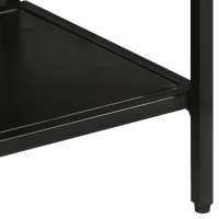 vidaXL Mesa consola madera maciza mango rugosa y hierro 110x30x75 cm Mesa de sofá Mesa de Entrada para Salón Consola de Entrada Mueble Recibidor Mesita Mesa auxiliar Salon - details 4