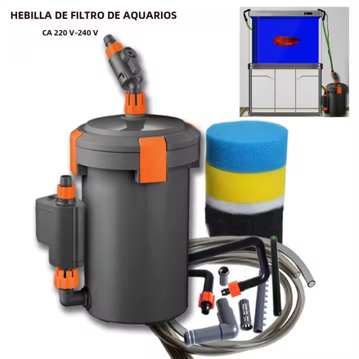 Filtro De Acuario Ultra-Silencioso 220V-240V Bomba Externa De Tanque De Pescado Barrelo Para Accesorios De Hierba Y Agua - 1