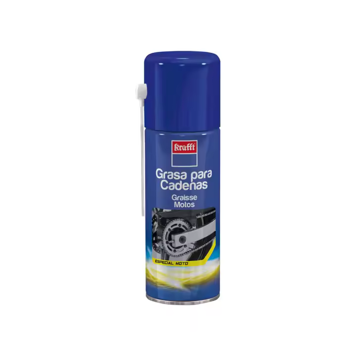 Krafft Spray Lubricante Grasa para Motocicletas 400ml - Larga Duración - 1