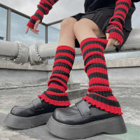 Calentadores De Piernas Navideños Para Mujer Estilo Y2k Aesthetic Punk Lolita Juego De Calcetines De Gasa Cubierta De Botas Harajuku Tejidos De Algodón Blends - details 0