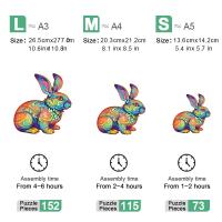 Rompecabezas De Madera En Forma De Conejo Misterioso Modelo 3D Decoración Para El Hogar Regalo De Fiestas Entretenimiento Y Alivio Del Estrés A3 A4 A5 - details 0