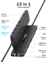 Lemorele Estación de Acoplamiento USB C para Monitores Triples,  Surface Laptop. Hub Multiport Tipo C Thunderbolt 3 con HDMI Dual 4K + Ethernet + 10Gbps - details 3