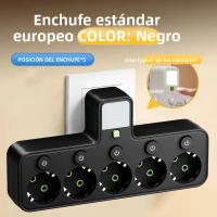 Enchufe De Pared Con Multiple De Corriente AC Y USB Tipo C Con Filtro De Red Y Interruptor Separado Adaptador Luz Universal EU Plug - details 3