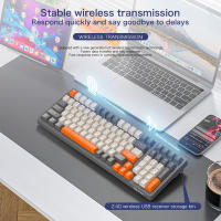 Teclado Mecánico Inalámbrico K8 Para Gaming Con Retroiluminación Hot Swappable Bluetooth 2.4G Y Cable Lineal Rojo Para PS4 PC Win Mac - details 4