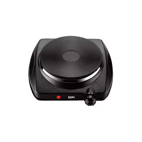 EDM Cocina eléctrica negra 1400W 1 fuego metal 25x26 cm - 07658 Cocina eléctrica Cocina / Barbacoas Cocinas Jardin - 1