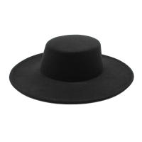 Sombrero De Paja Negra Para Mujer Estilo Clásico Y Moderno Fedora Formal Con Ala Ancha Sombrero Derby Plano Para Iglesia - details 4