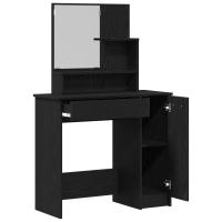 Mesa de Tocador de Roble Negro con Espejo - 86.5 x 35 x 136 cm - details 1