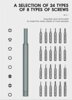 Juego De Destornilladores 26 En 1 Profesional Con Bits Magnéticos Torx Phillips Para Relojes iPhone Cámara Gafas Herramienta Manual Multifuncional Antideslizante De Acero Cromo-vanadio - details 2