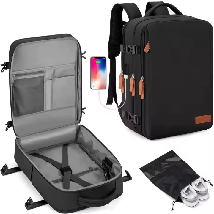 Mochila Viaje Cabina Avion 46x30x20 Mochila Ryanair Mochila Avion Mochilas Bolsa de Viaje Travel Backpack Equipaje de Mano Cabin Bag 40x20x25 - 1