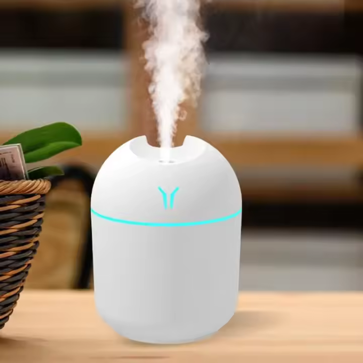 Humidificador De Aire USB Mini Para Habitación De Bebé 250ML Difusor De Aceite Esencial Aroma Ultrasonido Silencioso Con Luz LED De Color Para Coche Y Habitación - 1