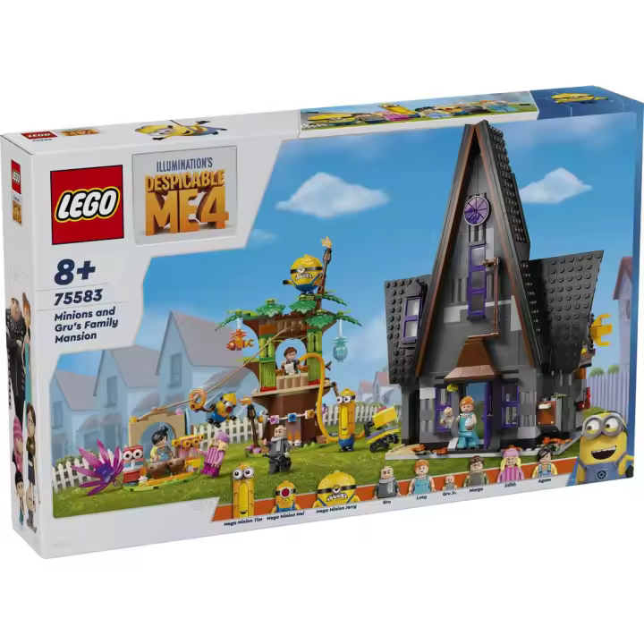 Lego Gru 4 Mi Villano Favorito Minions y Mansión Familiar de Gru 75583 - 1