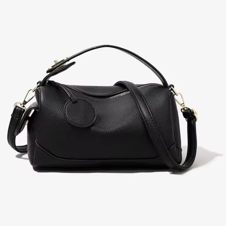 Bolso Bandolera De Cuero Suave Para Mujer Gran Capacidad Para Comunicación Bolsa De Hombro Estudiante Bolso De Mano - 1