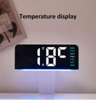 Reloj De Alarma Digital LED 7'' Con Dimmer De Brillo Tres Niveles Dual Alarme Temporizador Fecha Luz Nocturna Para Dormitorios Estilo Moderno Material Plástico - details 2