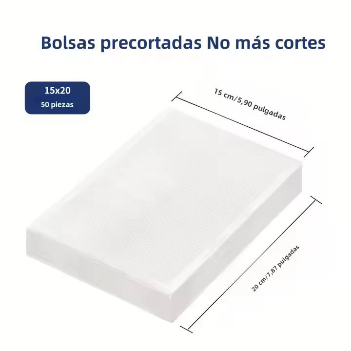 Bolsas de sellado de plástico al vacío para alimentos sin BPA, bolsa selladora al vacío reutilizable para el hogar, conservación de alimentos, 50 unidades por lote - 1